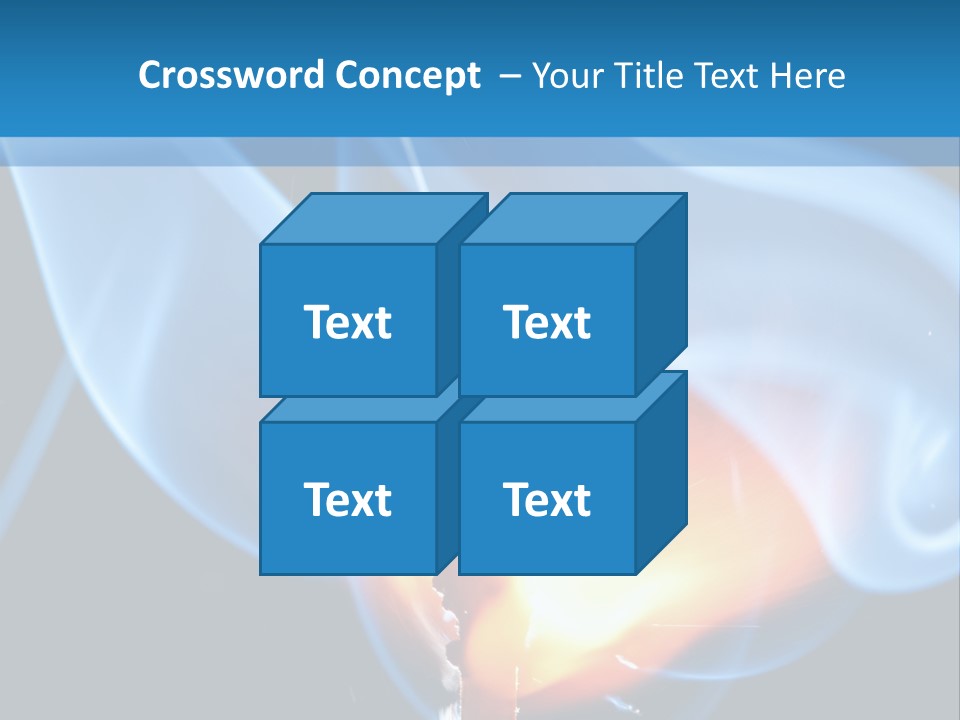 A Matchstick With Blue Smoke Coming Out Of It PowerPoint Template