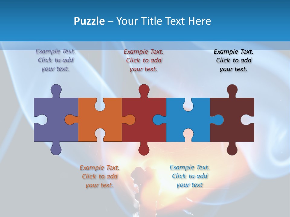 A Matchstick With Blue Smoke Coming Out Of It PowerPoint Template