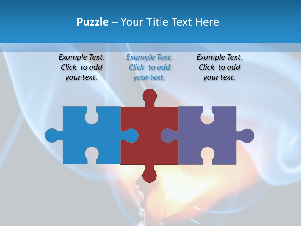 A Matchstick With Blue Smoke Coming Out Of It PowerPoint Template