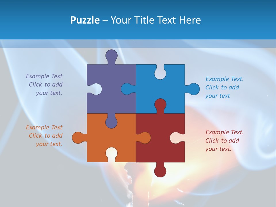 A Matchstick With Blue Smoke Coming Out Of It PowerPoint Template