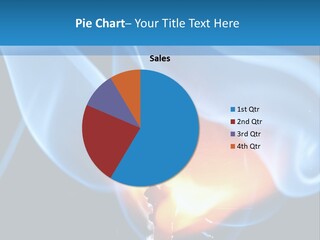A Matchstick With Blue Smoke Coming Out Of It PowerPoint Template