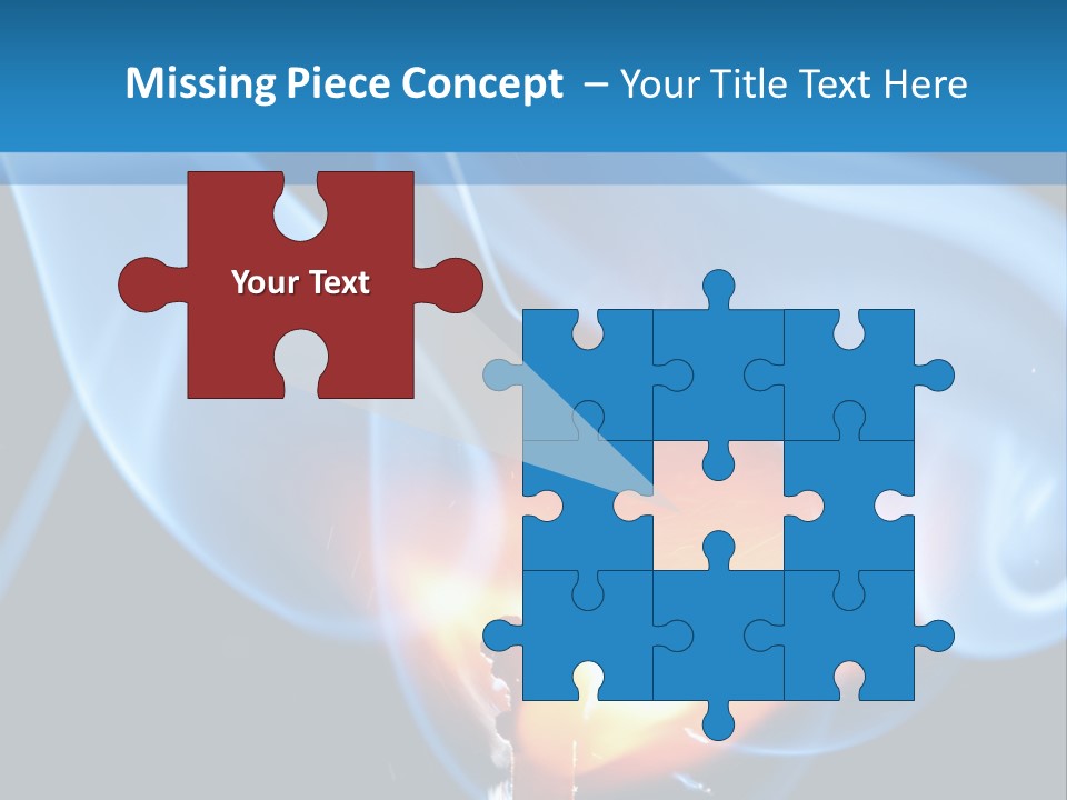 A Matchstick With Blue Smoke Coming Out Of It PowerPoint Template