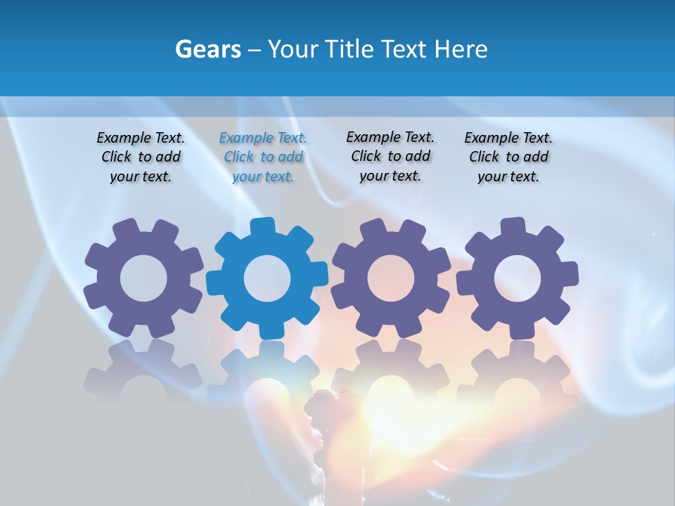 A Matchstick With Blue Smoke Coming Out Of It PowerPoint Template