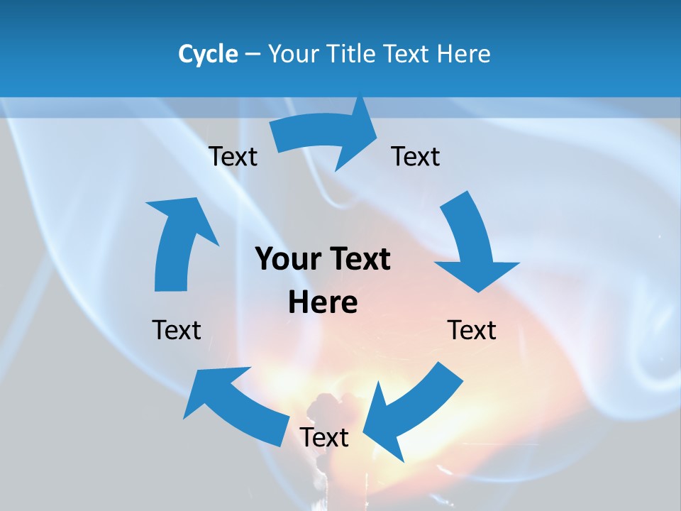 A Matchstick With Blue Smoke Coming Out Of It PowerPoint Template