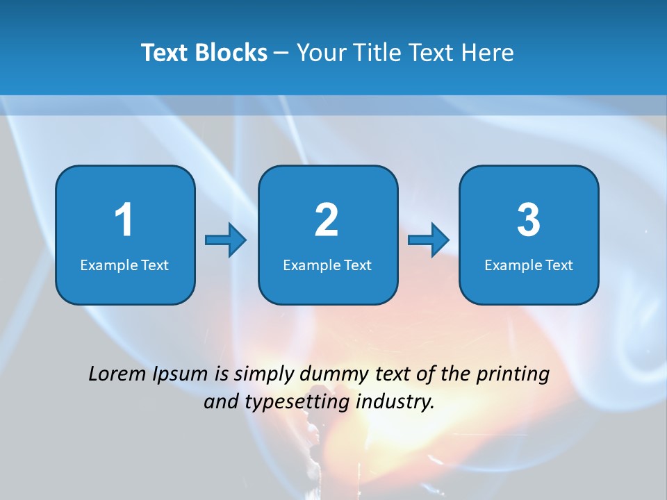 A Matchstick With Blue Smoke Coming Out Of It PowerPoint Template