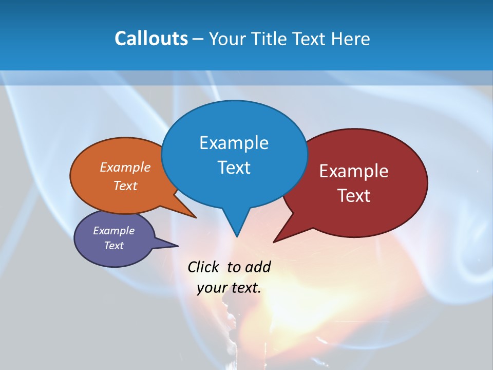 A Matchstick With Blue Smoke Coming Out Of It PowerPoint Template