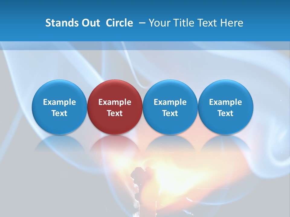 A Matchstick With Blue Smoke Coming Out Of It PowerPoint Template