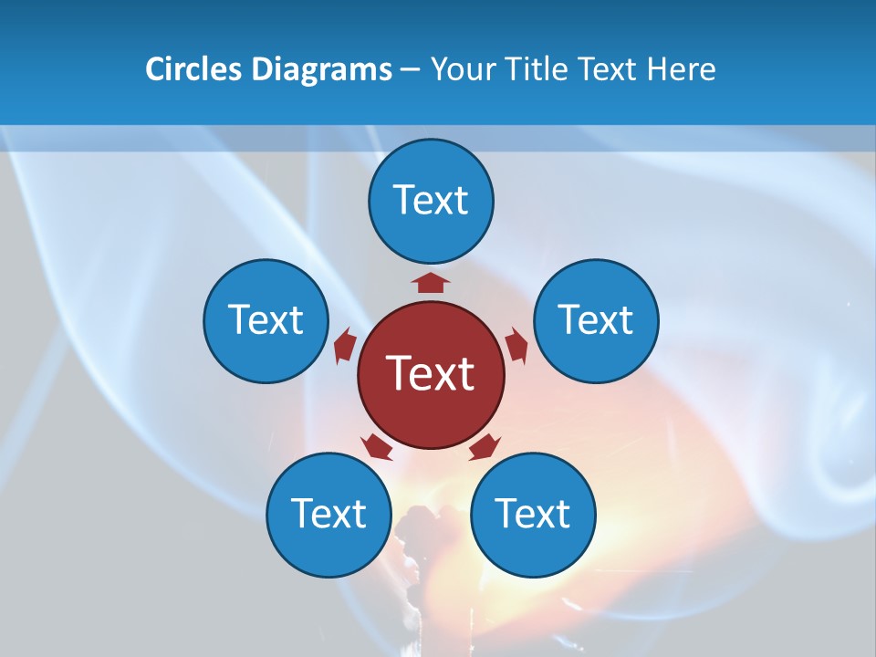 A Matchstick With Blue Smoke Coming Out Of It PowerPoint Template