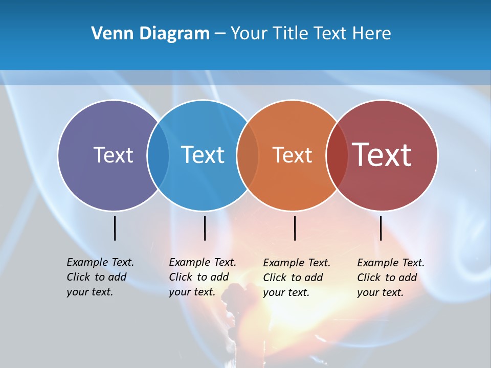 A Matchstick With Blue Smoke Coming Out Of It PowerPoint Template