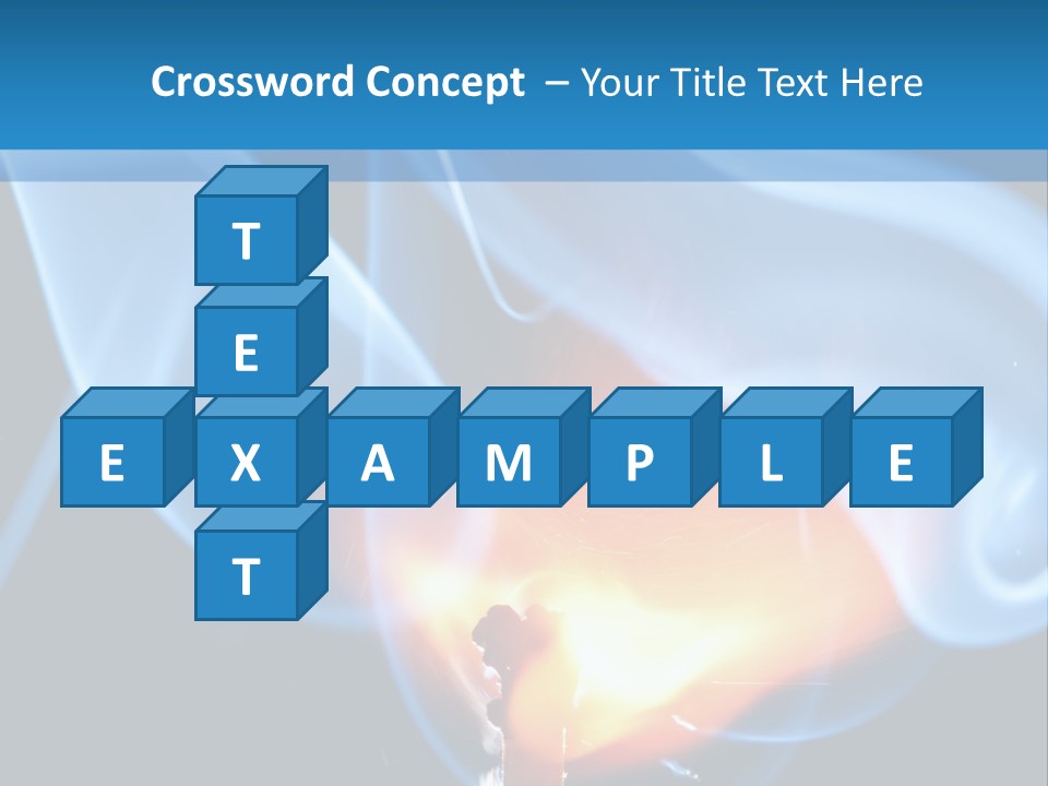 A Matchstick With Blue Smoke Coming Out Of It PowerPoint Template