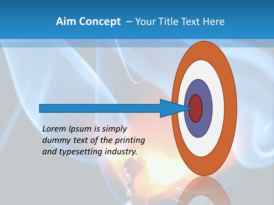 A Matchstick With Blue Smoke Coming Out Of It PowerPoint Template