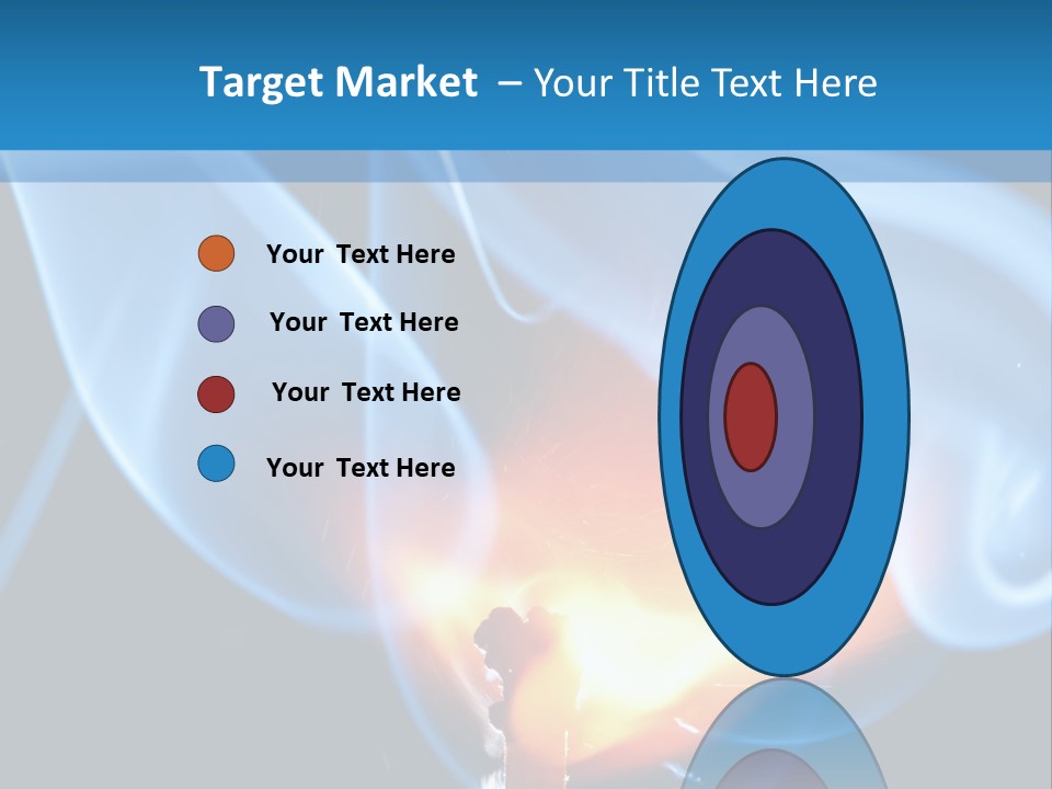 A Matchstick With Blue Smoke Coming Out Of It PowerPoint Template