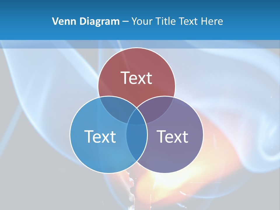 A Matchstick With Blue Smoke Coming Out Of It PowerPoint Template