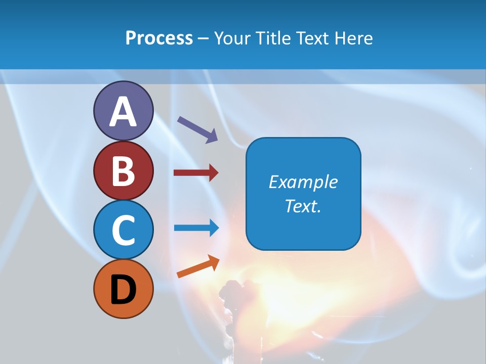A Matchstick With Blue Smoke Coming Out Of It PowerPoint Template