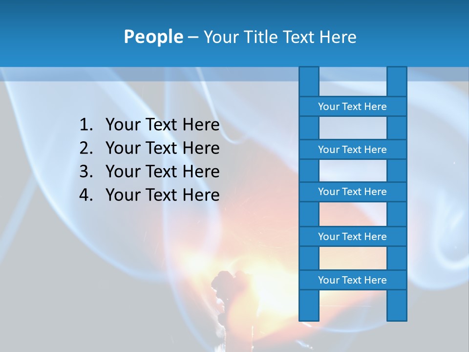 A Matchstick With Blue Smoke Coming Out Of It PowerPoint Template