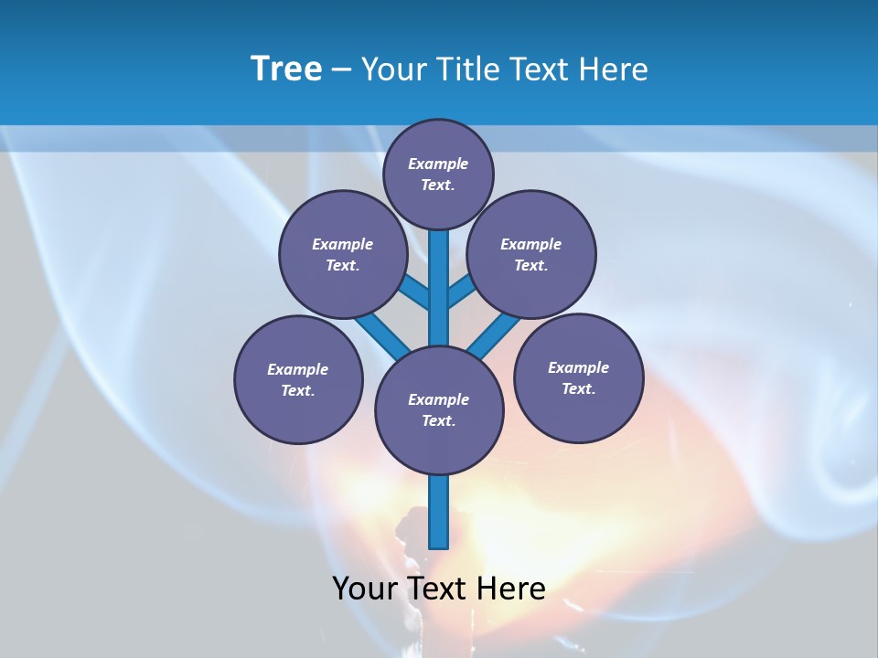 A Matchstick With Blue Smoke Coming Out Of It PowerPoint Template
