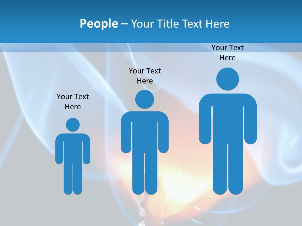 A Matchstick With Blue Smoke Coming Out Of It PowerPoint Template