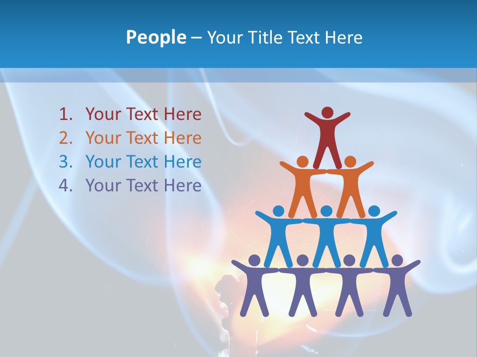 A Matchstick With Blue Smoke Coming Out Of It PowerPoint Template