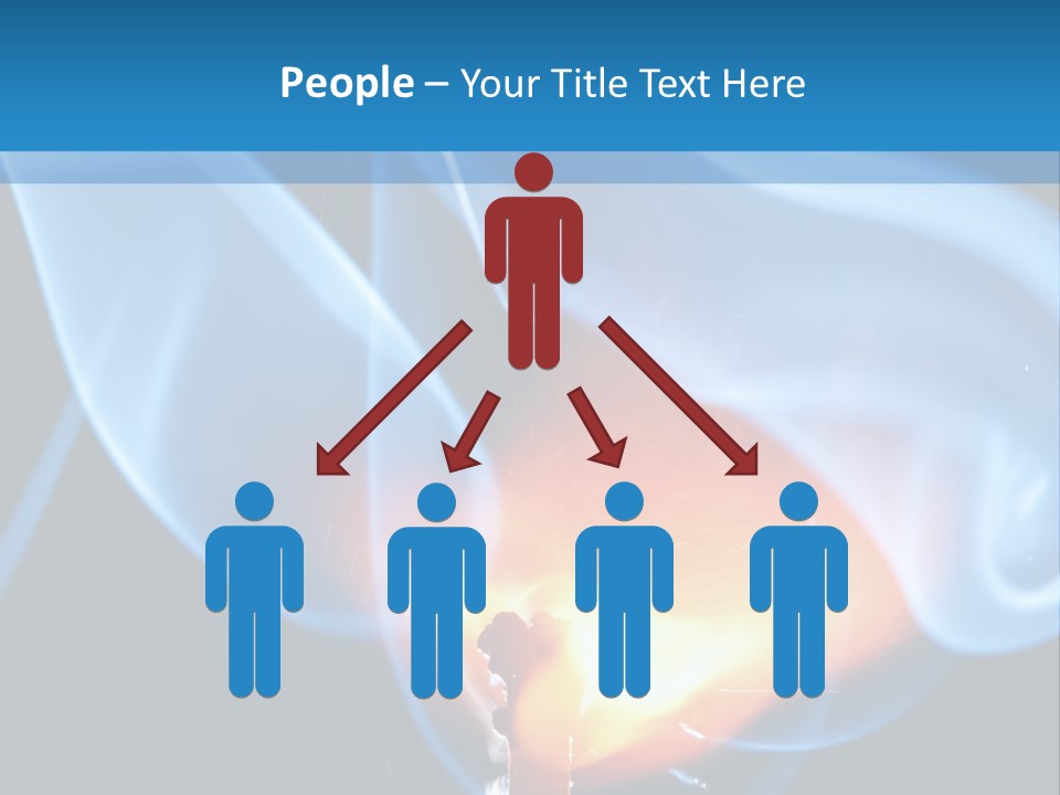 A Matchstick With Blue Smoke Coming Out Of It PowerPoint Template