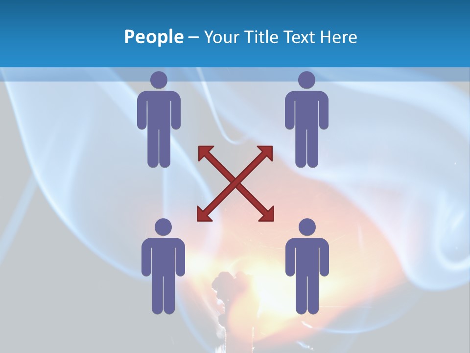 A Matchstick With Blue Smoke Coming Out Of It PowerPoint Template