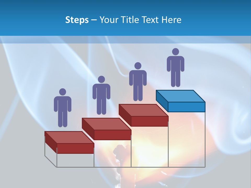 A Matchstick With Blue Smoke Coming Out Of It PowerPoint Template