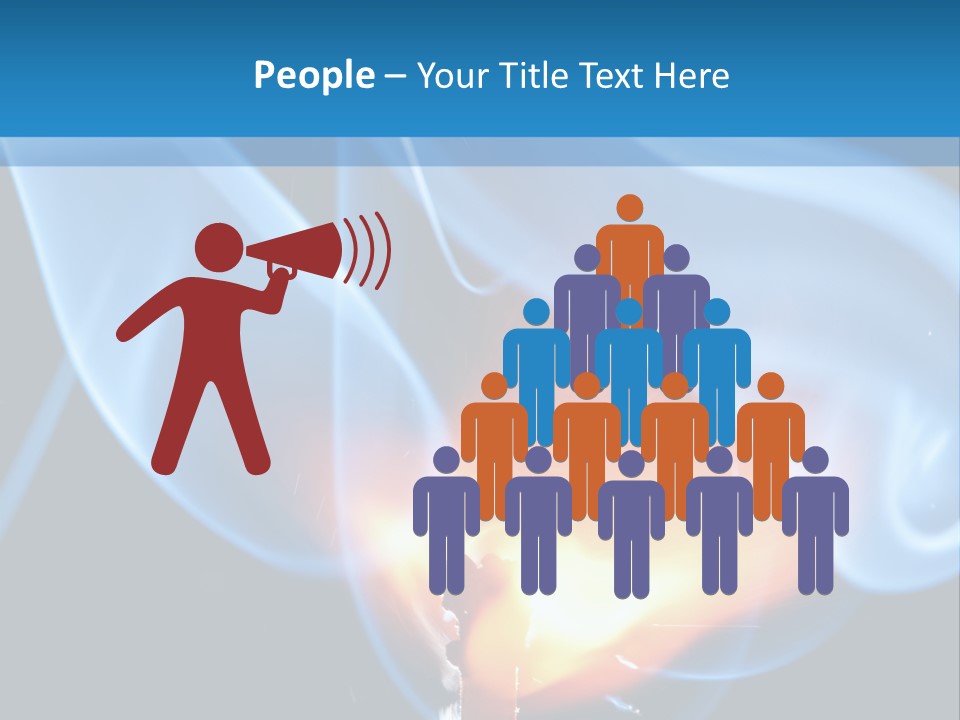 A Matchstick With Blue Smoke Coming Out Of It PowerPoint Template