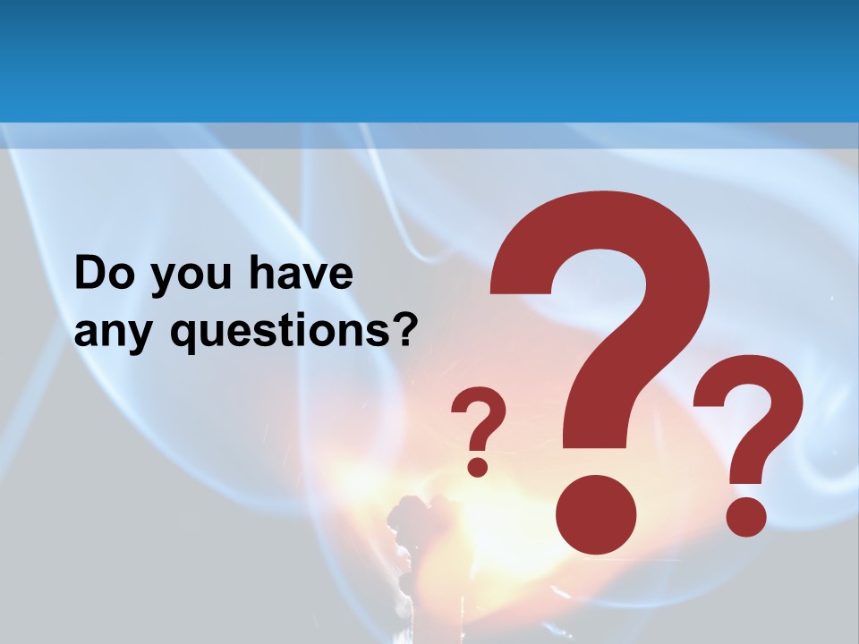 A Matchstick With Blue Smoke Coming Out Of It PowerPoint Template