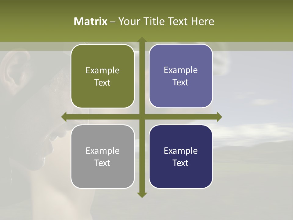 A Couple Of Men Riding Bikes Through A Field PowerPoint Template