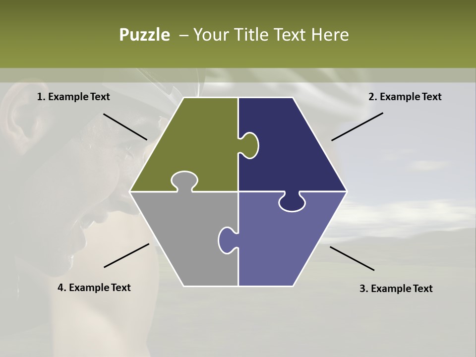 A Couple Of Men Riding Bikes Through A Field PowerPoint Template