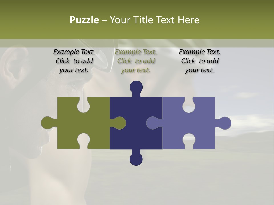 A Couple Of Men Riding Bikes Through A Field PowerPoint Template