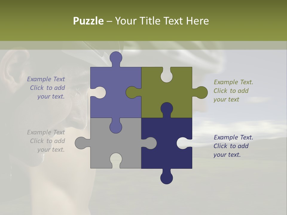 A Couple Of Men Riding Bikes Through A Field PowerPoint Template