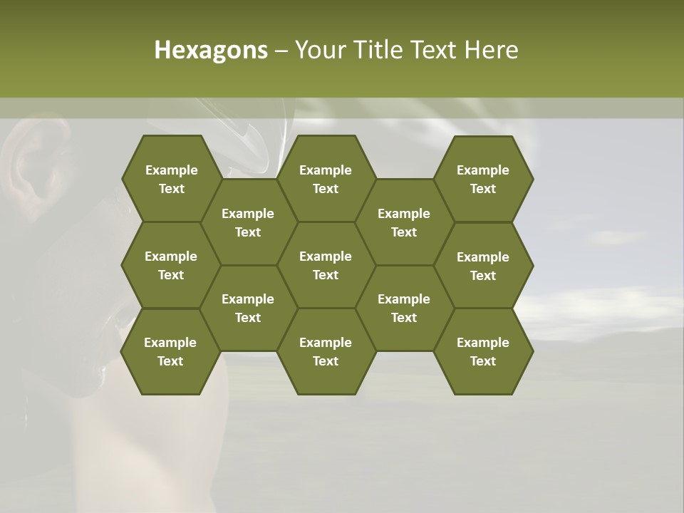 A Couple Of Men Riding Bikes Through A Field PowerPoint Template