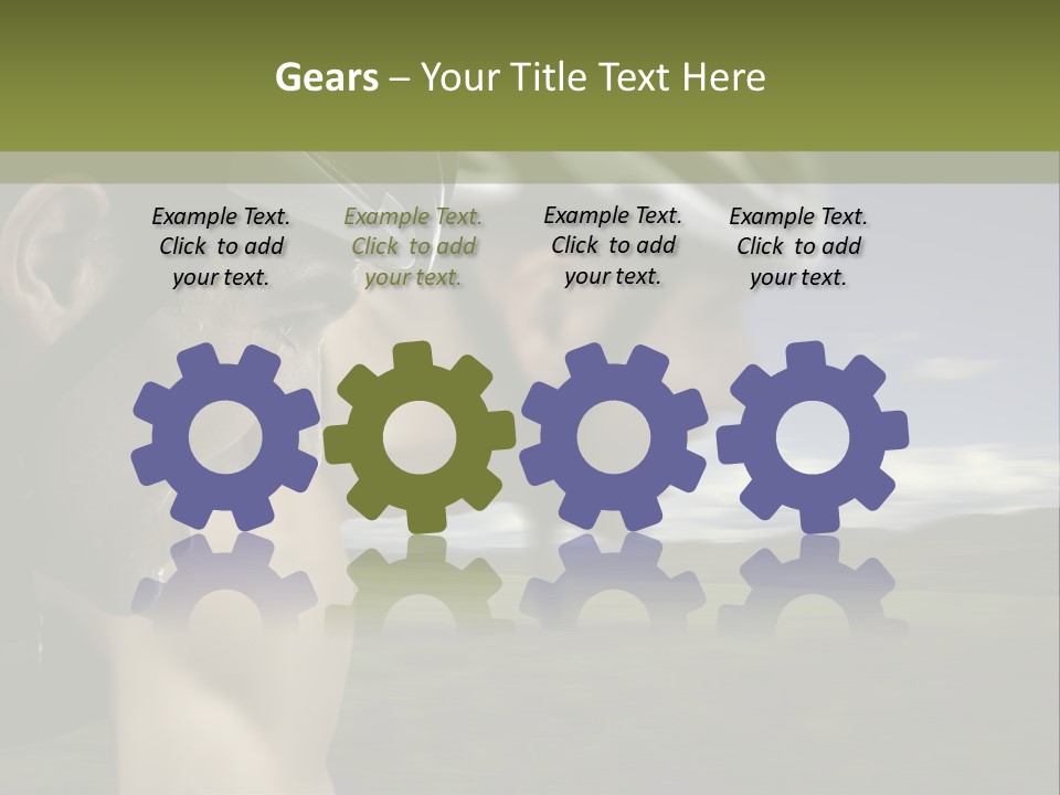 A Couple Of Men Riding Bikes Through A Field PowerPoint Template