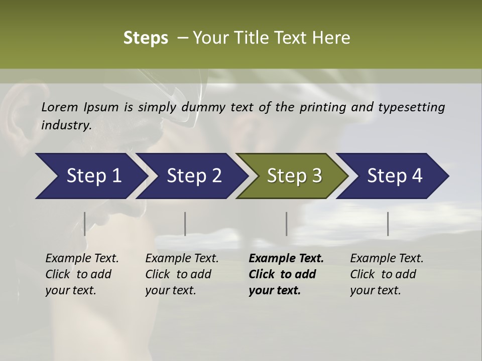 A Couple Of Men Riding Bikes Through A Field PowerPoint Template