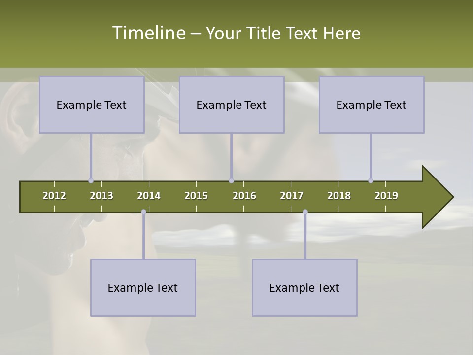 A Couple Of Men Riding Bikes Through A Field PowerPoint Template