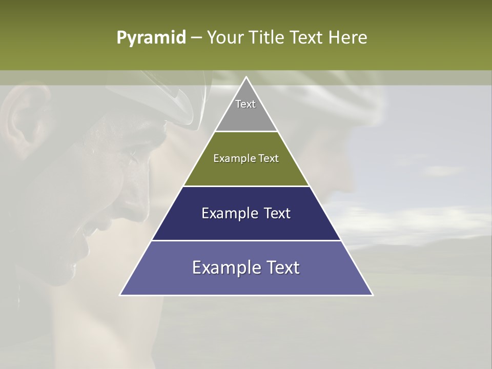 A Couple Of Men Riding Bikes Through A Field PowerPoint Template