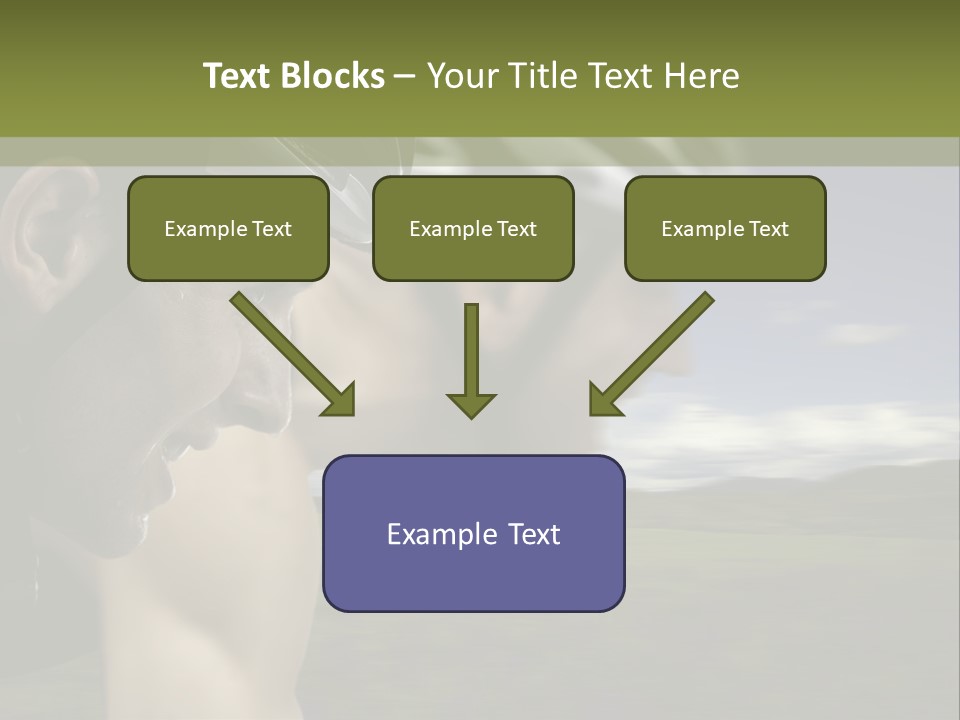 A Couple Of Men Riding Bikes Through A Field PowerPoint Template