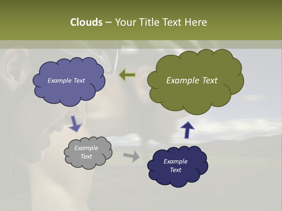 A Couple Of Men Riding Bikes Through A Field PowerPoint Template