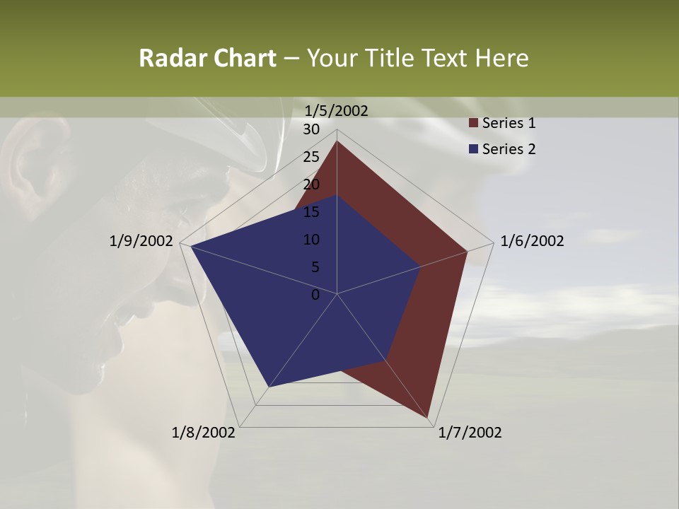 A Couple Of Men Riding Bikes Through A Field PowerPoint Template