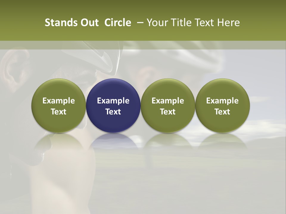 A Couple Of Men Riding Bikes Through A Field PowerPoint Template