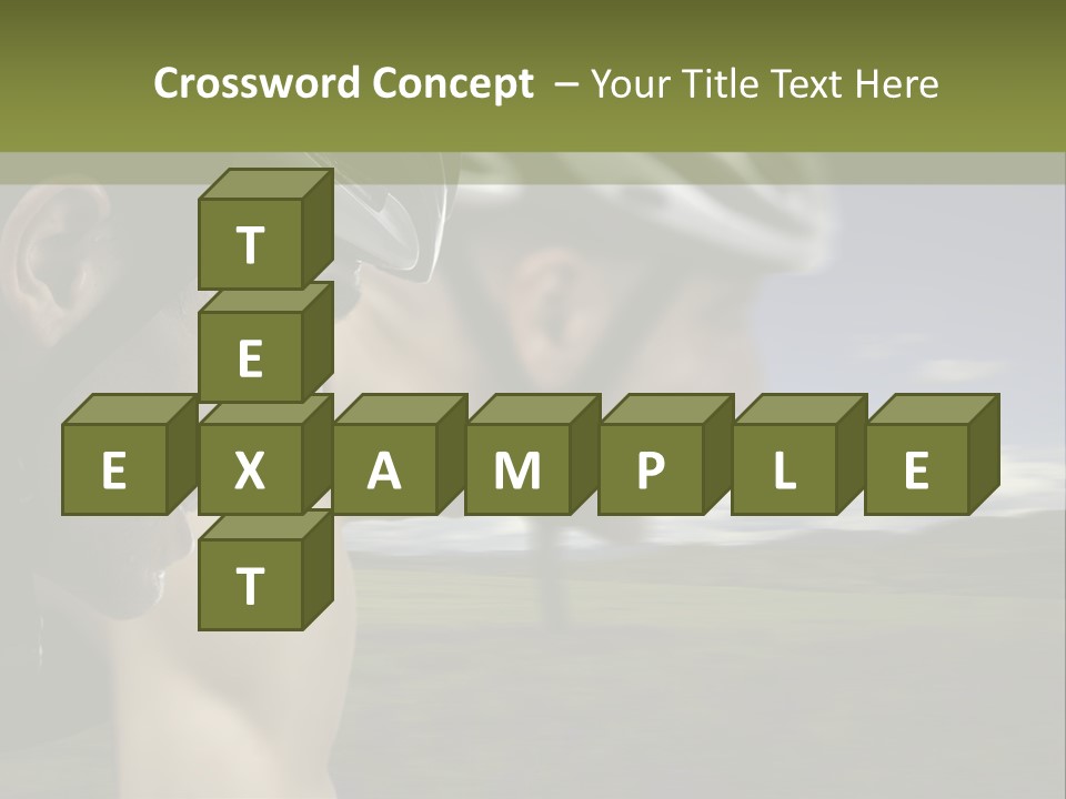 A Couple Of Men Riding Bikes Through A Field PowerPoint Template