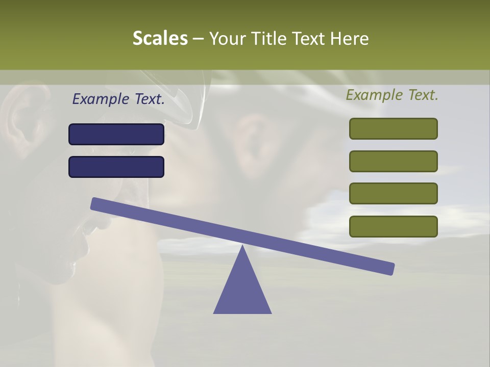 A Couple Of Men Riding Bikes Through A Field PowerPoint Template