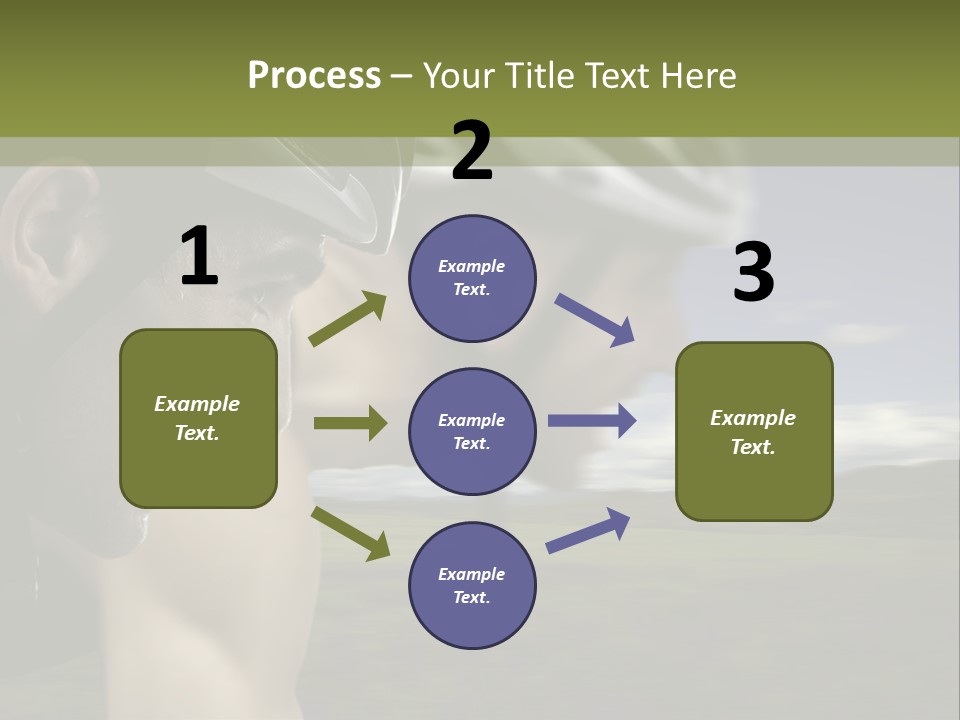 A Couple Of Men Riding Bikes Through A Field PowerPoint Template