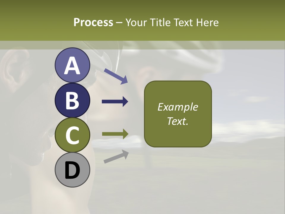 A Couple Of Men Riding Bikes Through A Field PowerPoint Template