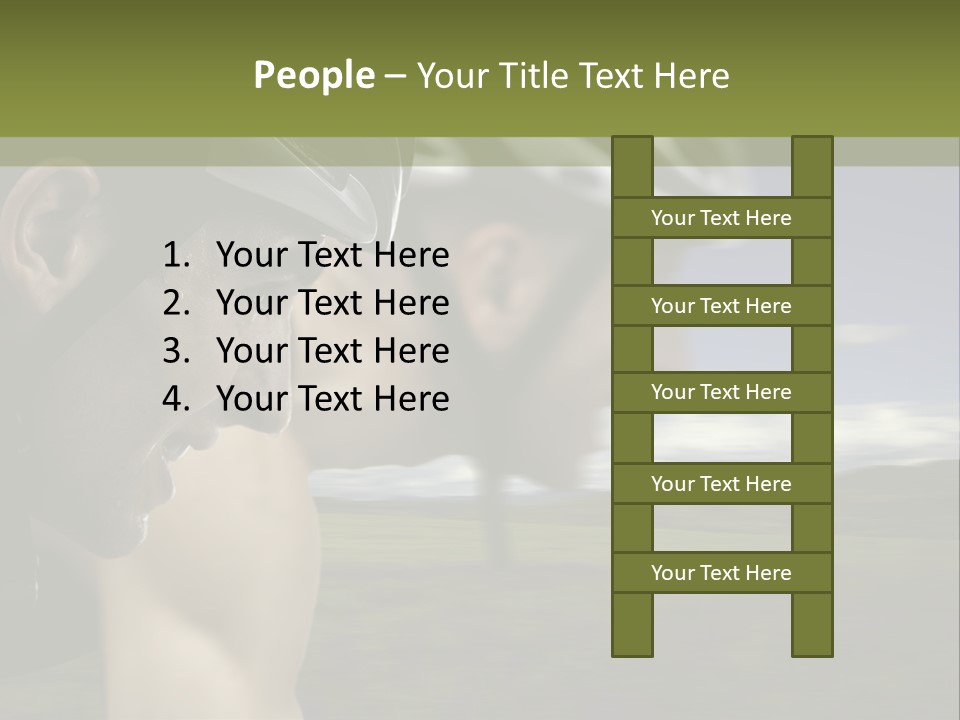 A Couple Of Men Riding Bikes Through A Field PowerPoint Template