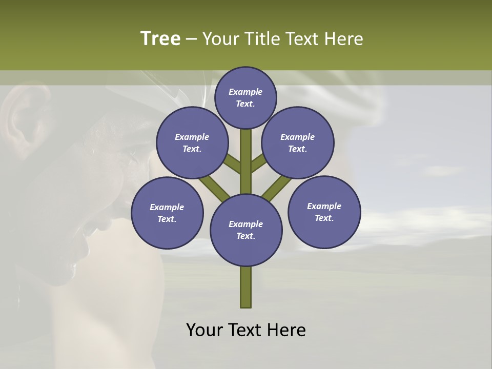 A Couple Of Men Riding Bikes Through A Field PowerPoint Template