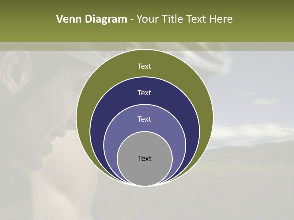 A Couple Of Men Riding Bikes Through A Field PowerPoint Template