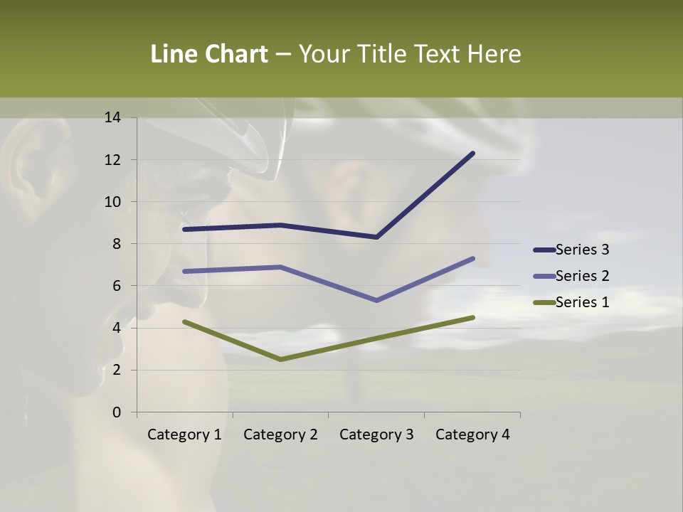 A Couple Of Men Riding Bikes Through A Field PowerPoint Template
