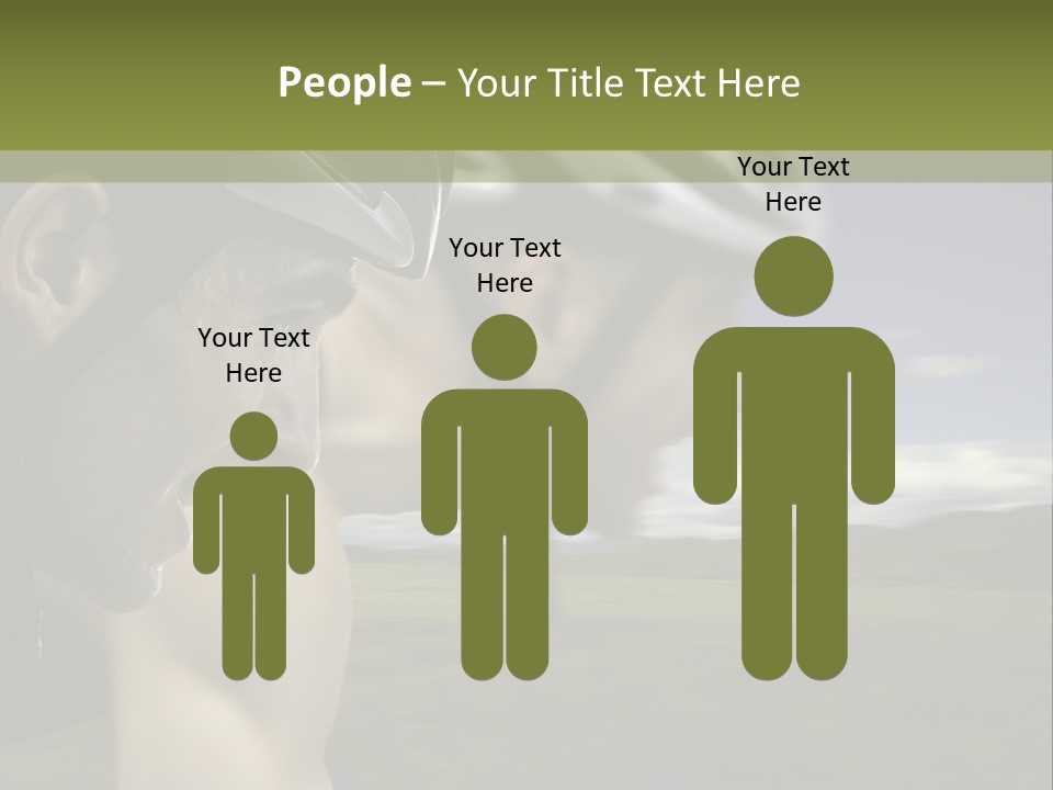 A Couple Of Men Riding Bikes Through A Field PowerPoint Template