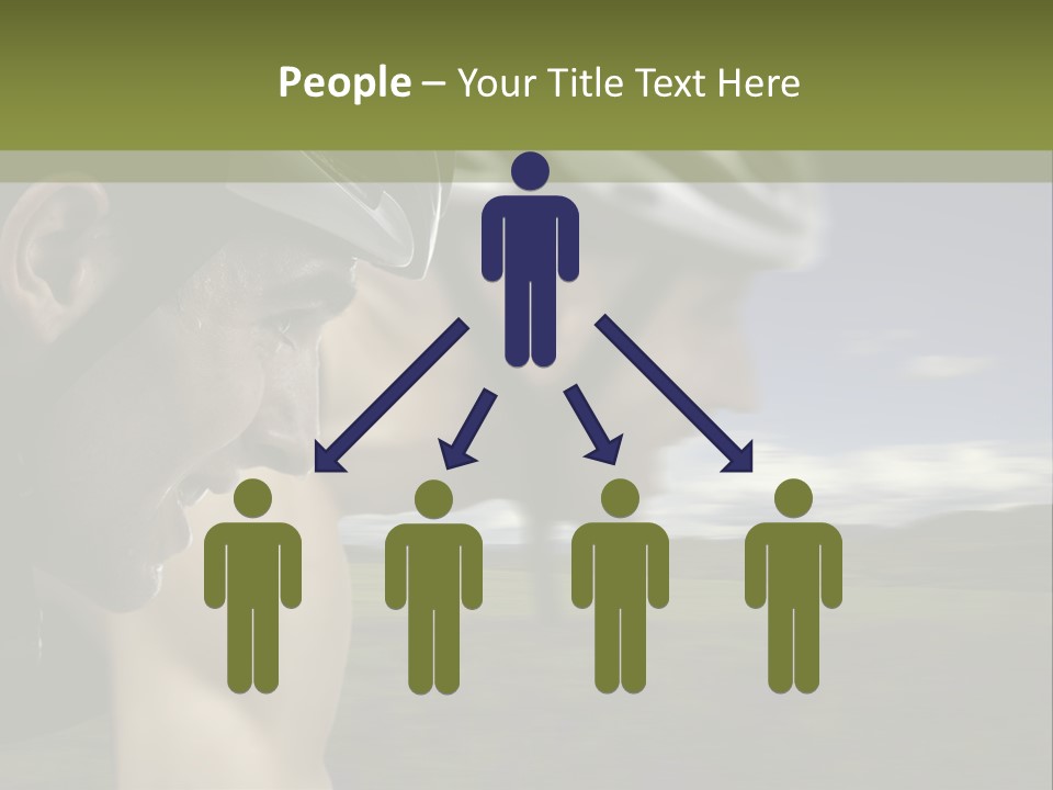 A Couple Of Men Riding Bikes Through A Field PowerPoint Template